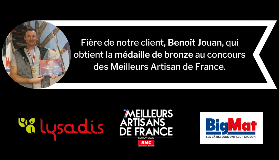 Benoît Jouan, médaille de bronze du concours des Meilleurs Artisan de France